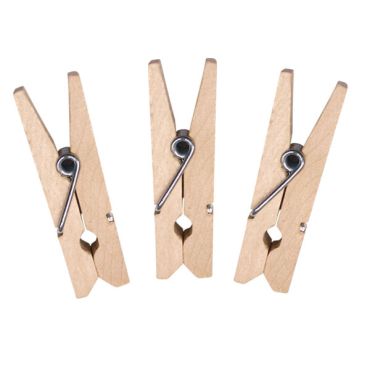 12 Petites Pinces en Bois - Naturel