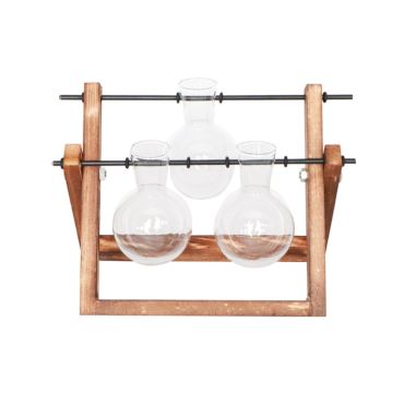 3 vases sur support en bois | jourdefete.com