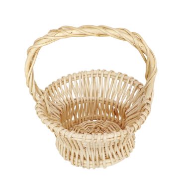 panier en osier blanc avec anse | jourdefete.com