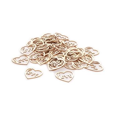 confettis en bois love