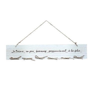 Suspension en bois avec nœuds en jute | jourdefete.com