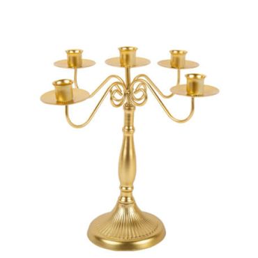 Chandelier à 5 branches doré | jourdefete.com