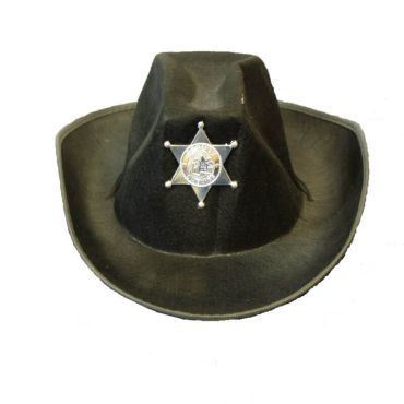 chapeau de shérif noir pour adulte | jourdefete.com