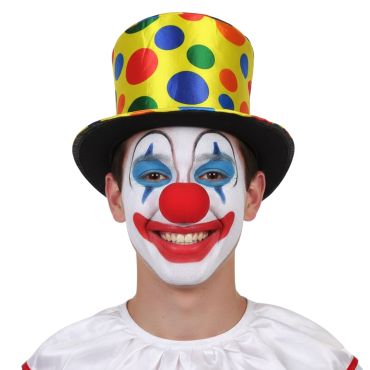 Chapeau de clown haut-de-forme multicolore | jourdefete.com