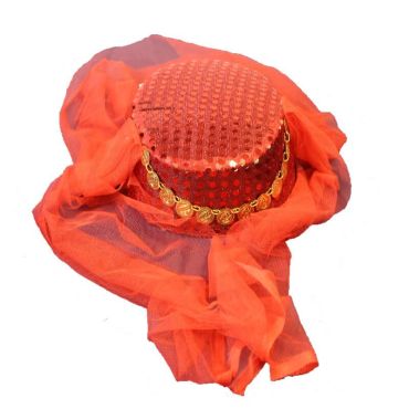 chapeau de danseuse du ventre pour adulte rouge | jourdefete.com