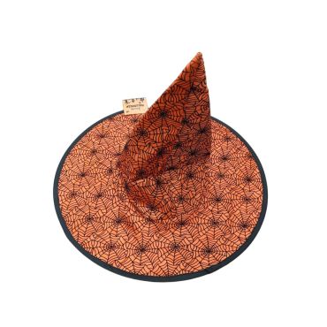 Chapeau de Sorcière Orange - Toile d'Araignée | jourdefete.com