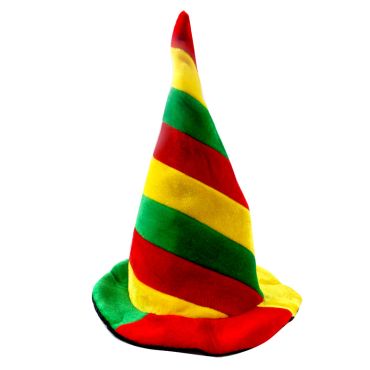 Chapeau Pointu Rouge/Jaune/Vert pour Enfant