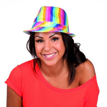 Borsalino Sequin Arc-en-ciel