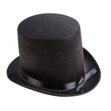 Chapeau haut-de-forme noir pour fêtes et déguisements | jourdefete.com