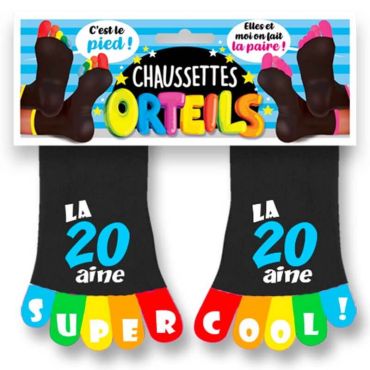 chaussettes-anniversaire-20-ans | jourdefete.com