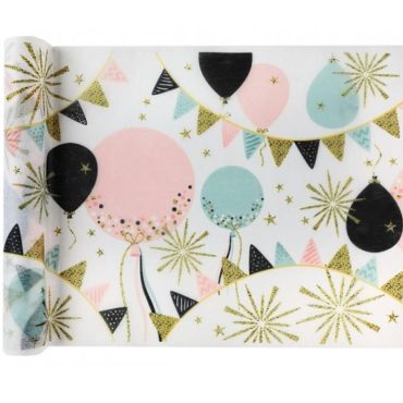 Chemin de table célébration multicolore - Paillettes  | jourdefete.com