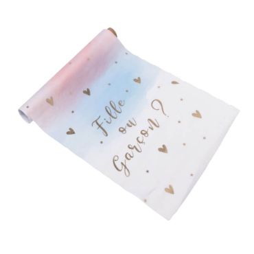 chemin-table-gender-reveal-fille-garcon | jourdefete.com