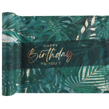 Utilisez ce chemin de table de 5 mètres de la collection Birthday Jungle pour votre table d'anniversaire | jourdefete.com