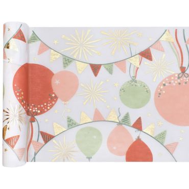 Un magnifique chemin de table multicolore et scintillant à dérouler sur votre table | jourdefete.com