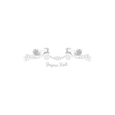 Chemin de Table "Joyeux Noël" - Traineaux Argent Chemin de Table "Joyeux Noël" - Traineaux Argent