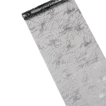 Chemin de Table Organza - Toiles d'Araignée Noir