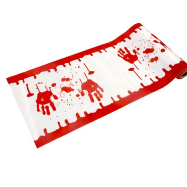 Ajoutez un peu de chic à votre table d'Halloween grâce à ce chemin de table blanc et rouge ! | jourdefete.com