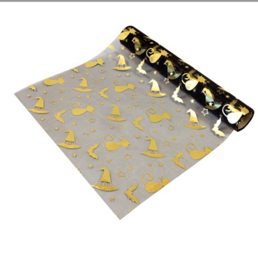 Chemin de Table Organza - Sorcière Noir/Or | jourdefete.com