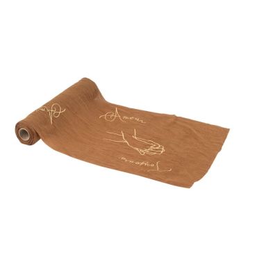 Déroulez ce chemin de table "Amour Toujours" de la collection Bella Terra | jourdefete.com