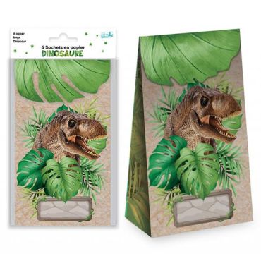 Des sachets à offrir aux copains de votre enfant lors de son anniversaire dinosaure | jourdefete.com