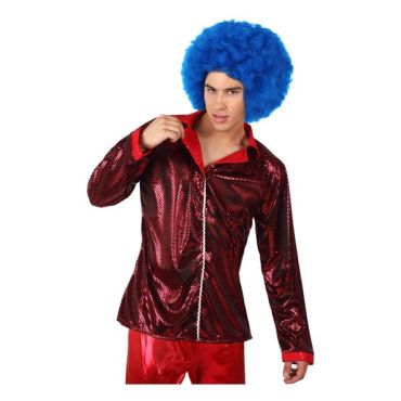 Chemise disco rouge pour homme - Taille au choix