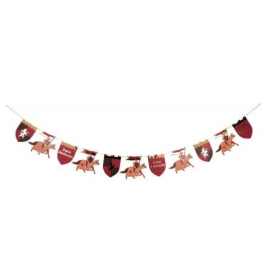 guirlande chevalier bordeaux et noir | jourdefete.com