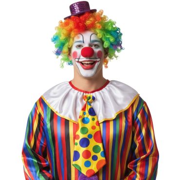 Cravate de clown jaune à pois, accessoire humoristique pour déguisement coloré | jourdefete.com