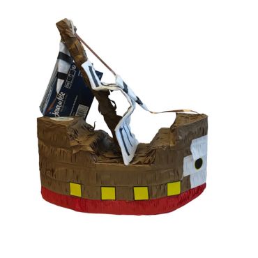 Récoltez tous les trésors de cette piñata au design d'un bateau de pirate | jourdefete.com