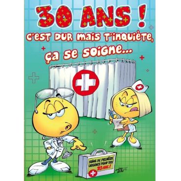 Carte d'Anniversaire Maxi Format avec Enveloppe - 30 ans