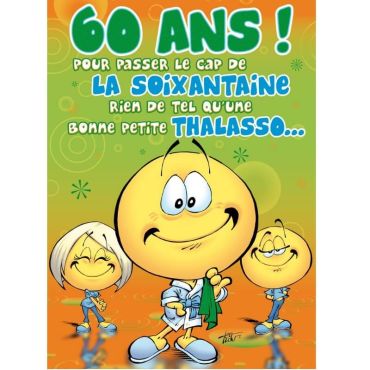 Carte d'Anniversaire Maxi Format avec Enveloppe - 60 ans 