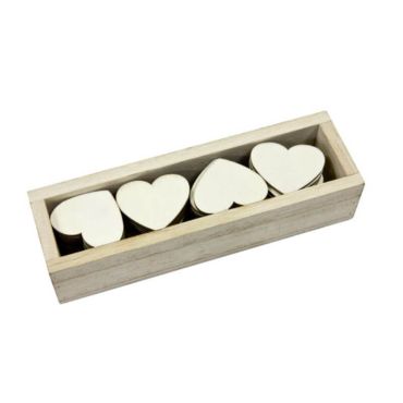 48 cœurs en bois naturel | jourdefete.com 