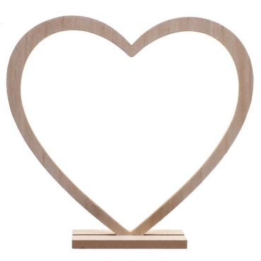 Centre de table - Petit Cœur en bois | jourdefete.com