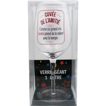 Un verre à vin d'un litre pour la cuvée de l'amitié | jourdefete.com