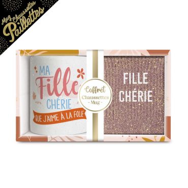 Un coffret composé d'un mug et d'une paire de chaussettes pour votre fille | jourdefete.com