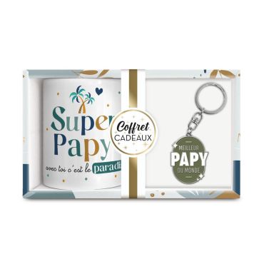 coffret cadeau mug et porte-clés papy coffret cadeau mug et porte-clés papy