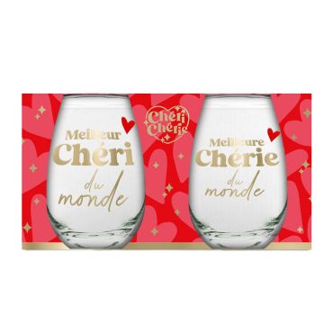 Un duo de verres à eau à offrir le jour de la Saint-Valentin | jourdefete.com
