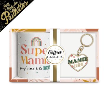 coffret cadeau mug et porte-clés Mamie coffret cadeau mug et porte-clés Mamie
