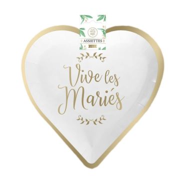 Des assiettes en forme de cœur à disposer sur votre table de mariage | jourdefete.com