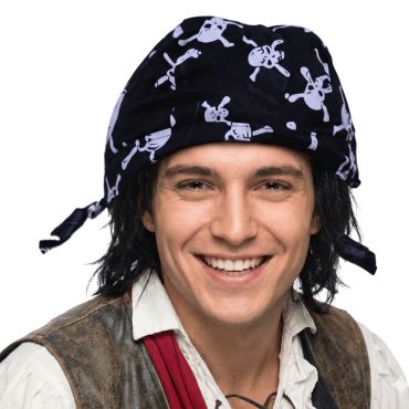 Coiffe de pirate noire pour un déguisement pratique et stylé | jourdefete.com