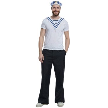 Accessoire de déguisement col matelot blanc et bleu de marin | jourdefete.com Accessoire de déguisement col matelot blanc et bleu de marin | jourdefete.com