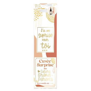 Un beau kit pour bouteille qui va annoncer à vos grands-parents qu'ils vont devenir papy et mamie | jourdefete.com