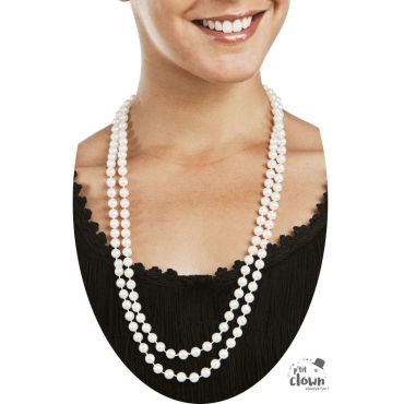 Collier de perles fausses sautoir pour soirées | jourdefete.com