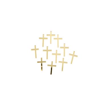 10 Décorations de table - Croix - Plexi Or 10 Décorations de table - Croix - Plexi Or