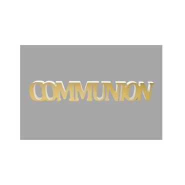 deco de table mot communion en or et blanc | jourdefete.com