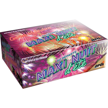 Pack feux d'artifice Maxi Nuit d'Été, 60 départs multicolores | jourdefete.com