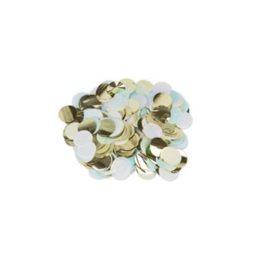 Gros Confettis - Bleu Ciel, Blanc et Or | jourdefete.com