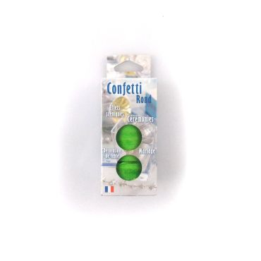Confettis ronds vert pomme