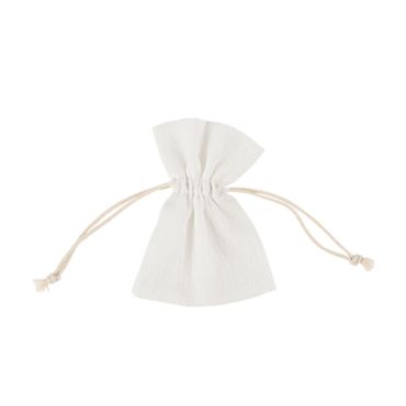 Pochon en coton froissé blanc | jourdefete.com