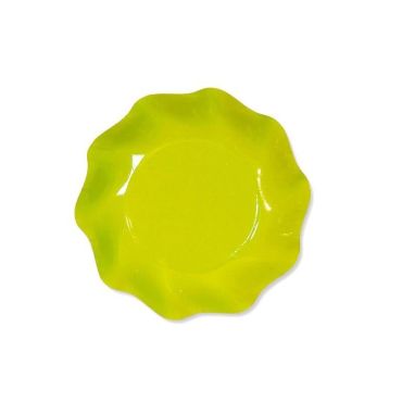 10 Coupelles Vagues en Carton - Vert Anis