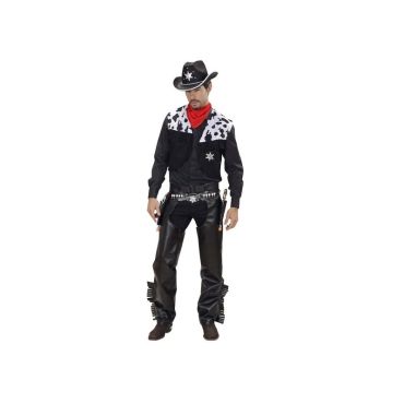 Déguisement de Cow Boy Noir Homme - Taille au Choix